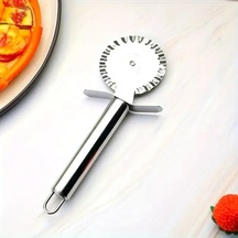 Paslanmaz Çelik Tırtıklı Pizza Mantı Hamur Kesici Kesme Bıçağı Hamur Şekillendirme Ruleti Diğer