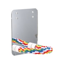 Ruicoo Kuş Aynası Ve Pamuk İp Tünek Seti - Renkli Ve Büyük Boy 13x17.6cm