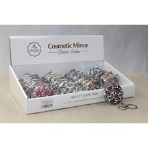 Taşlı El Aynası Anahtarlık Model 8