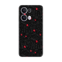 Oppo Reno 13 Pro Kılıf Boutique Baskılı Resimli Siyah Kalp Ve Ok Pcode -064