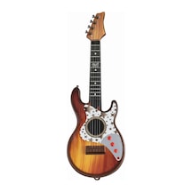 Rock Gitar 50 Cm Akort Edilebilir Oyuncak Kahverengi