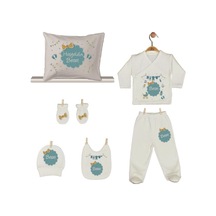 Pia Baby Gl 1905-08 İsme Özel Yastık Zıbın Set Krem