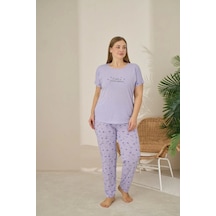 Pijamoni Polyviskon Büyük Beden A. Lila Pijama Takımı - 7340 Açık Lila Pijamoni Polyviskon Büyük Beden A. Lila Pijama Takımı - 7340 Açık Lila