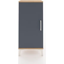 Arges Komodin 2 Raflı Tek Kapaklı 44x30x96 Çam-antrasit Çam