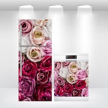 Buzdolabı Ve Bulaşık Makinesi Kapak Sticker Gül (349683705)