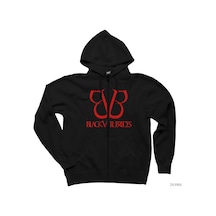Black Veil Brides Band Logo Siyah Fermuarlı Kapşonlu Sweatshirt