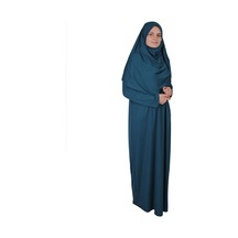 Koyu Petrol Mavisi 2 Fermuarsız Namaz Elbisesi Koyu Petrol Mavi