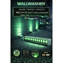 Alles 12v / 24v Wallwasher 40 Cm 12 Watt - Yeşil Işık Yeşil