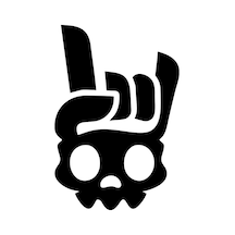 İsklet Rock Sticker 17x17 Cm Siyah