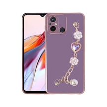 Zore Redmi 12c Kılıf El Tutamaçlı Kamera Korumalı Nvth Taka Silikon Kapak - Mor