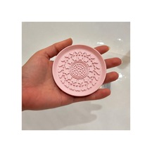 Alvera Makyaj Fırçası Temizleme Pedi 3d Baskı Desenli Aparat-pembe
