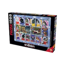 Anatolian Puzzle 1000 Parça Yeni Yıl Kedileri 1103