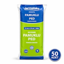 Dermateks Pamuklu Ped 12 24cm 50 Adet