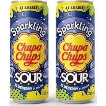 Chupa Chups Sparkling Sour Blueberry Flavour - Ekşi Yaban Mersini Aromalı Gazlı İçecek 330 Ml 2 Adet