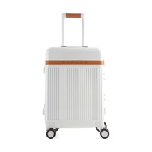 Orta Boy Tsa Kilitli Ve 360 Dönebilen Tekerlekli Seyahat Valizi - Beyaz Beyaz
