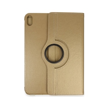 Newface Apple İpad Uyumlu Uyumlu 2022 10.9 10.nesil Kılıf 360 Tablet Deri Kılıf - Gold Kapaklı Kılıf