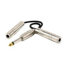 Suntek 6.35mm Mono Fiş Erkek Çift 1/4 "6.35mm Jack Kadın