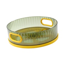 Suntek Tezgah Parfüm Teşhir Tepsisi Büyük Kapasiteli Kozmetik Saklama Kutusu Yeşili