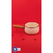 Cupid Ahşap Saplı Kalp Desenli Emaye Sos Tavası 16cm 1,3 Litre İndüksiyon Dahil Tüm Ocaklara Uygun Belirtilmemiş