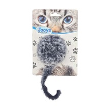 Jooys Kürklü Tırtıklı Kedi Topu