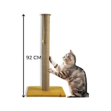 90 Cm Büyük Kedi Tırmalam Tahtası Catnipli Uzun Tırmalama Tahtası Sarı