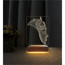 Maske Tasarımlı Lamba 3d Led Masa Lambası
