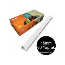 Sarff 15Mm Beyaz Üçgen Sırtlık 60 Yaprak Kapasiteli 100 Lü Kutu