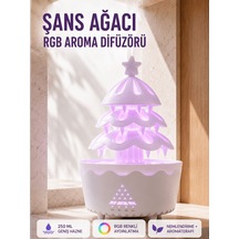 Şans Ağacı 250 Ml Ultrasonik Hava Nemlendirici Rgb Işıklı Aroma Difüzörü Antrasit