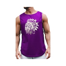 Bluu Indians Kolsuz Sporcu T-shirt Tank Top Spor Atlet