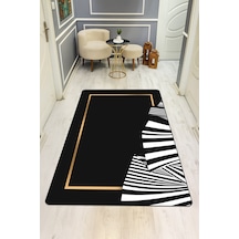 Modern Desenli Dijital Baskı Kaymaz Taban Halı H0122 Renkli
