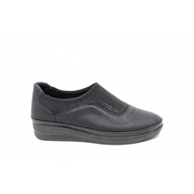 Zerhan 456 Kadın Siyah Günlük Kullanım Streç Comfort Ayakkabı