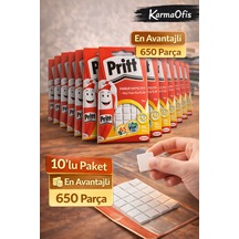 10 Lu Set Hamur Yapıştırıcı 650 Parça İz Bırakmaz, Tekrar Kullanılabilir Poster Yapıştırıcı