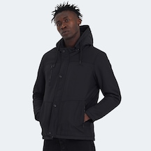 Slazenger HEAVEN Erkek Kapüşonlu Siyah Mont & Kaban
