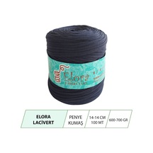 Elora Lacivert Penye Kumaş Örgü Ipi