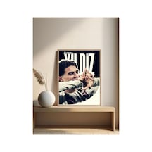Poster Kenan Yıldız Futbol Tablo Poster Ahşap Çerçeveli Çok Renkli - 867729465 Çok Renkli