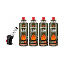Bc-pro1300 Seramik Yalıtımlı Pürmüz Başlığı + 4 Adet Lpg Kartuş Seti Siyah