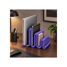 Cora Dekoratif Çoklu Laptop / Dergi / Tablet Standı - Metalik Mor