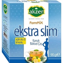 Akzer FormMix Ekstra Slim Açlık Otu & Limonlu Karışık Bitki Süzen Poşet Çay 60 x 1.5 G