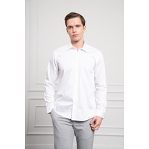 Morven Erkek Beyaz Pamuk Trend Slim Fit Dar Kesim Gömlek 25mc004024600 Beyaz Beyaz