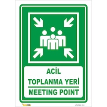 Acil Toplanma Yeri / Meetıng Poınt Levhası Levha 35x50 Cm Galvaniz Saç 0,4 Mm Lmn 053