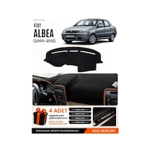 Fıat Albea 2005-2012 Uyumlu Torpido Örtüsü, Torpido Kılıfı - Siyah Kahverengi