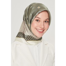Armine İpek Eşarp Nostalji - 8517-36 Yeşil Twill Yeşil