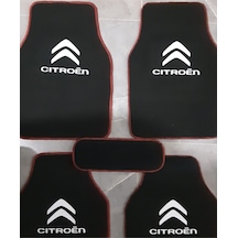 Citroen C4 Logolu Siyah Çift Katlı Halı Paspas Seti