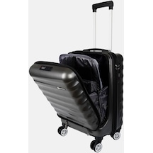 Vegmann Wave Laptop Bölmeli Siyah Kabin Boy Valiz Siyah