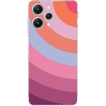 Xiaomi Redmi 12 4g Uyumlu Kamera Korumalı Renk Cümbüşü F Tasarımlı Şeffaf Silikon Kılıf