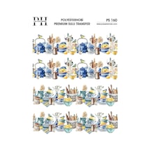 Polyesterhobi Premium Sulu Transfer 25x35 Cm Mutfak Bordür Desenli Ps 160