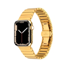 Goocamp Watch 40mm Kordon Uyumlu Krd-79 Metal Strap Kayış Clo- Gold