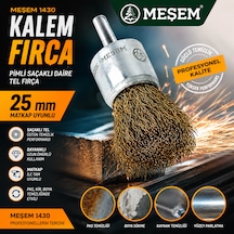 Kalem Fıçra Pimli Saçaklı Daire Kalem Tel Fırça 25 Mm Matkap Uyumlu Kod: Meşem 1430