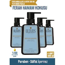 Doğal Zeytinyağlı Hamam Kokulu Sıvı Sabun Zeytinyağı El Sabunu Yoğun Nemlendirici 4 Adet 500 Ml