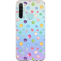 Xiaomi Redmi Note 8 İle Uyumlu 1mm Slim Fit Water Color 6 Baskılı Şeffaf Kılıf Şeffaf